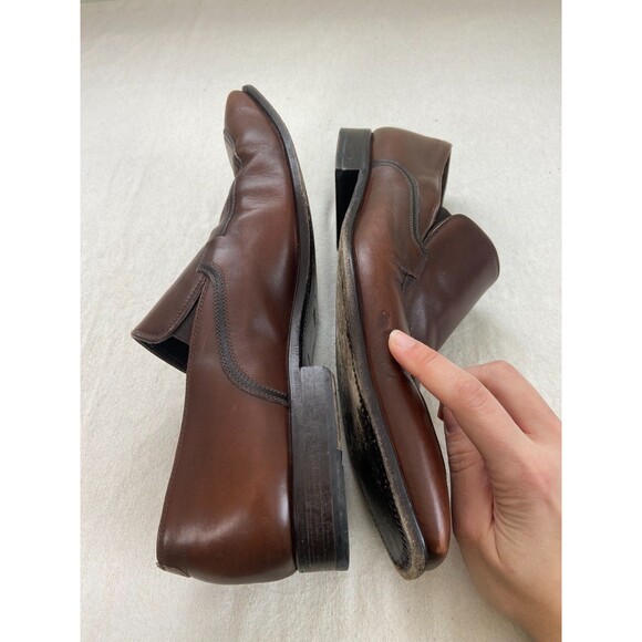 Hugo Boss Men\'s Size 11 Dress Shoe Penny Loafers Brown Leather Made in Italy main image 6